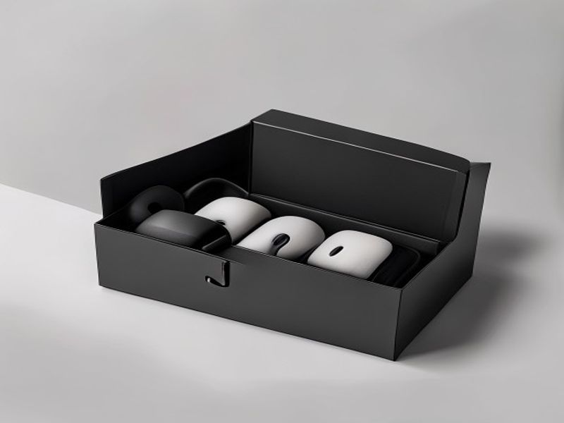 Premium wireless earbuds rigid packaging box